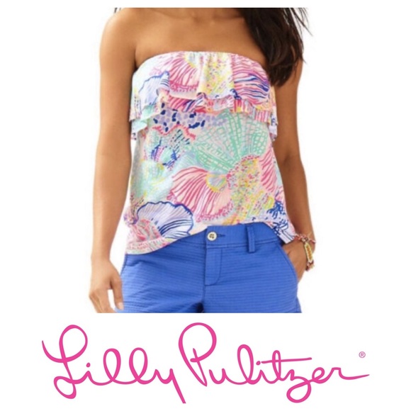 Lilly Pulitzer Tops - Lilly Pulitzer ruffle tube top